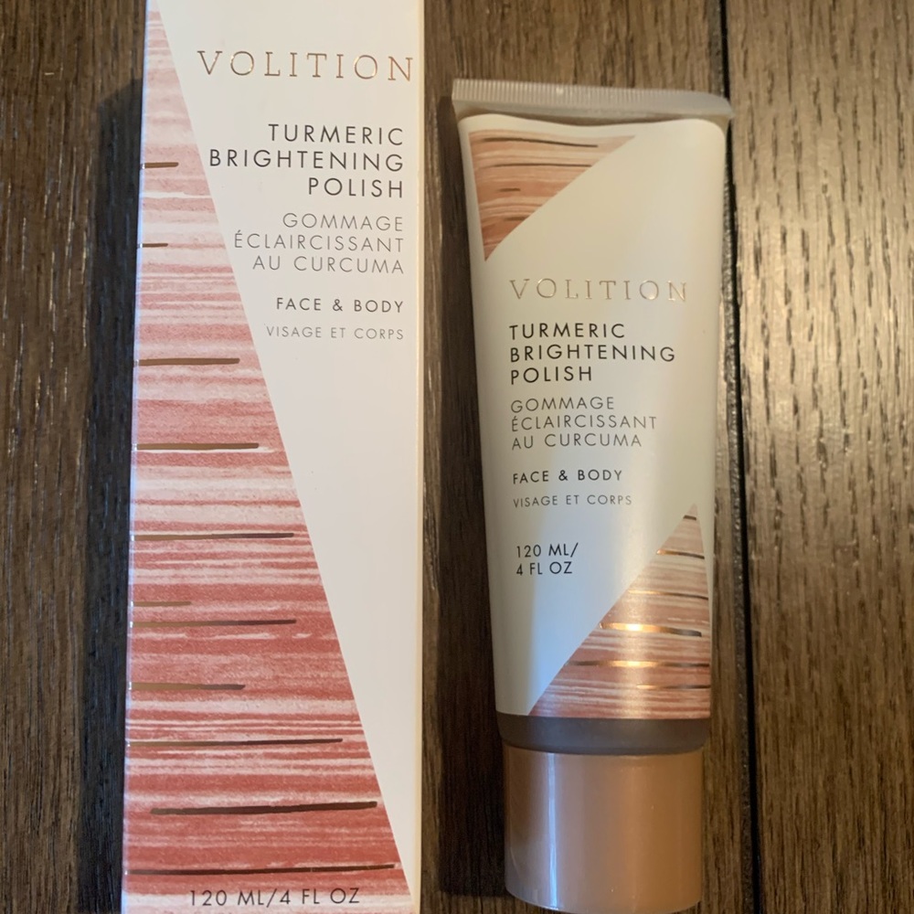 Volition beauty turmeric brightening polish.